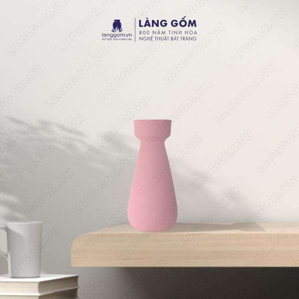 Lọ hoa Men mát cổ thắt