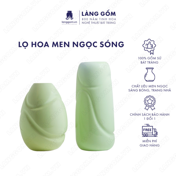Lọ hoa Men ngọc sóng
