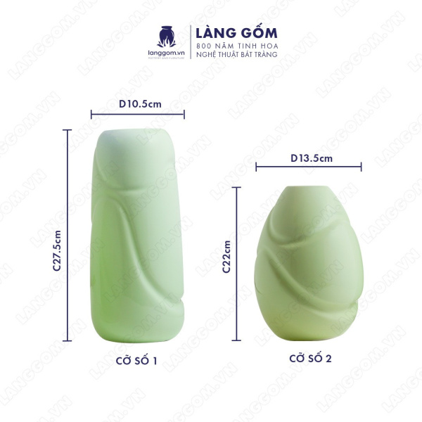 Lọ hoa Men ngọc sóng