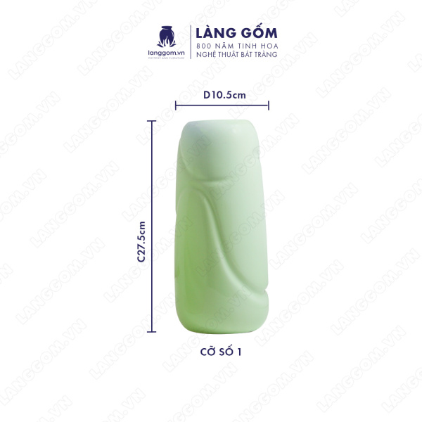 Lọ hoa Men ngọc sóng