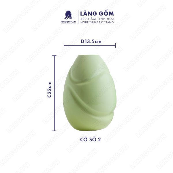 Lọ hoa Men ngọc sóng