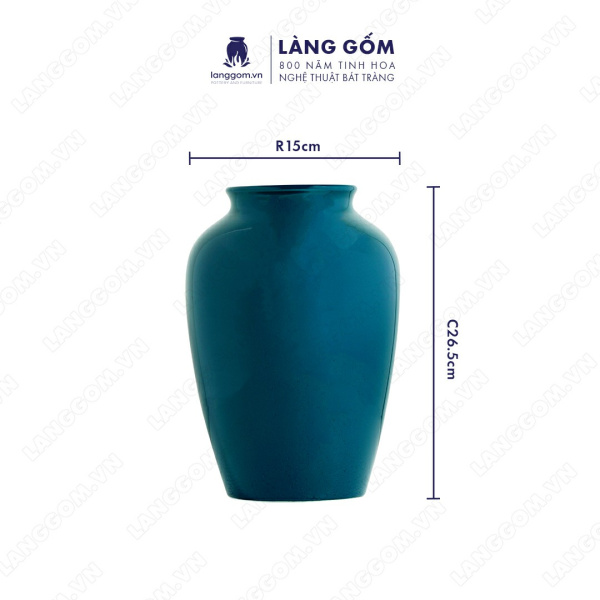 Lọ hoa Men ngọc vai vuông cao lạnh bảo