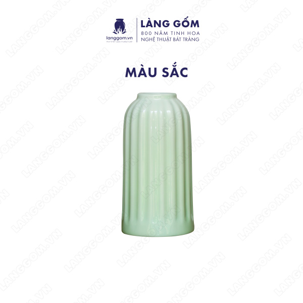Lọ hoa Men ngọc bom khía