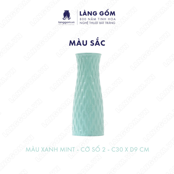 Lọ hoa Men mát giỏ đan