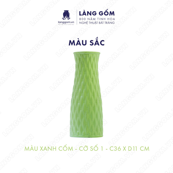 Lọ hoa Men mát giỏ đan