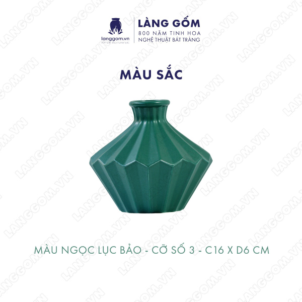 Lọ hoa Men mát kim cương