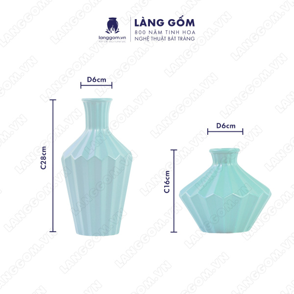 Lọ hoa Men mát kim cương