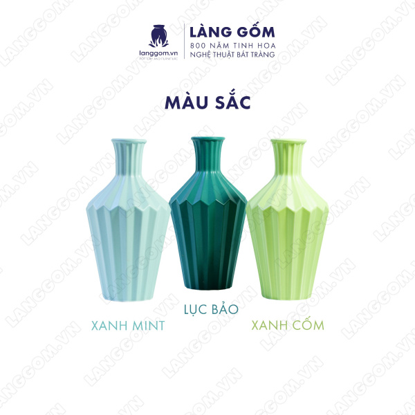 Lọ hoa Men mát kim cương