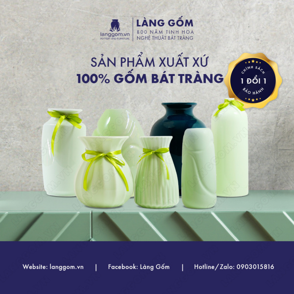 Lọ hoa Men ngọc phích long