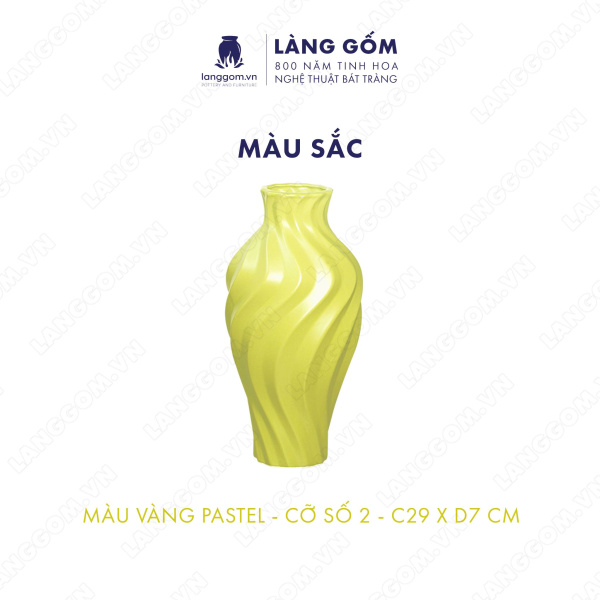 Lọ hoa Men mát lượn sóng