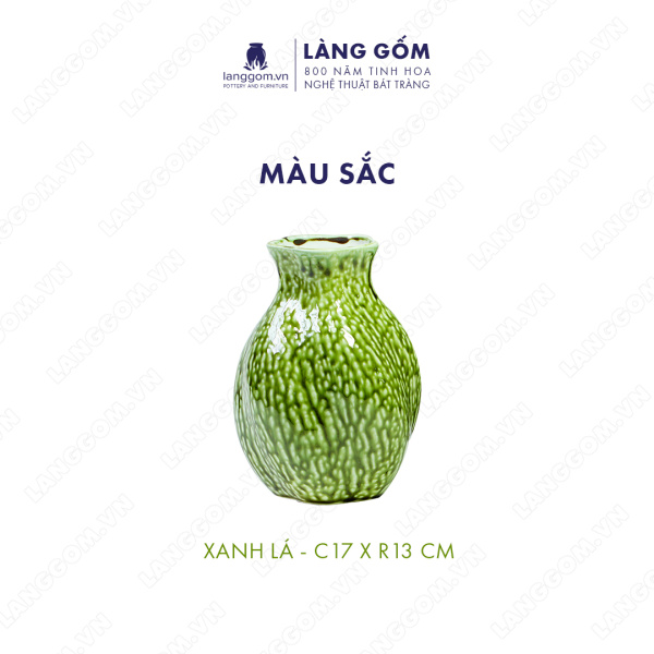 Lọ hoa Men chảy dáng xoắn lượn to