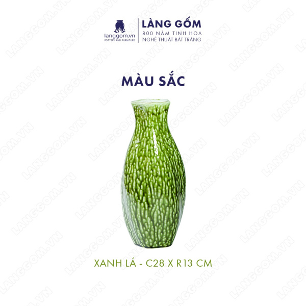 Lọ hoa Men chảy dáng xoắn lượn to