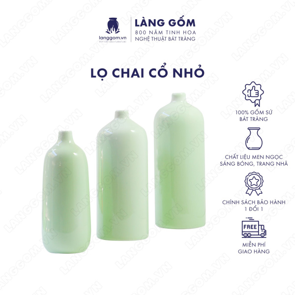 Lọ hoa Men ngọc chai cổ nhỏ