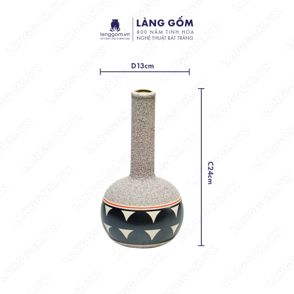 Lọ hoa Men mát cổ trụ