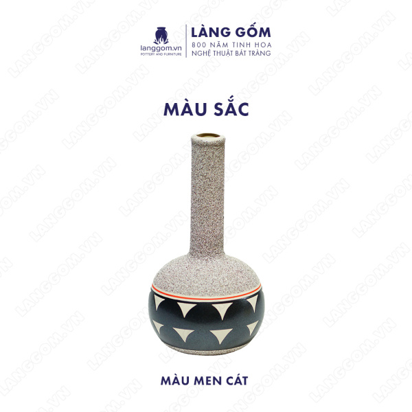 Lọ hoa Men mát cổ trụ
