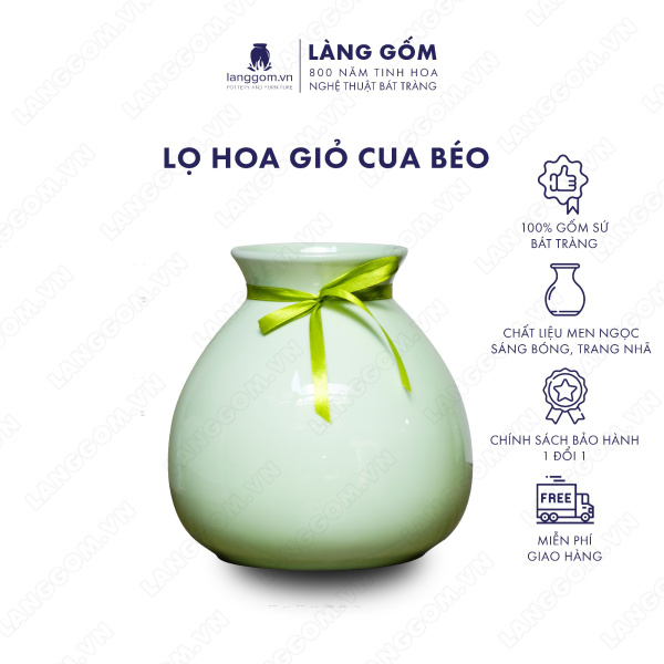 Lọ hoa Men ngọc giỏ cua béo