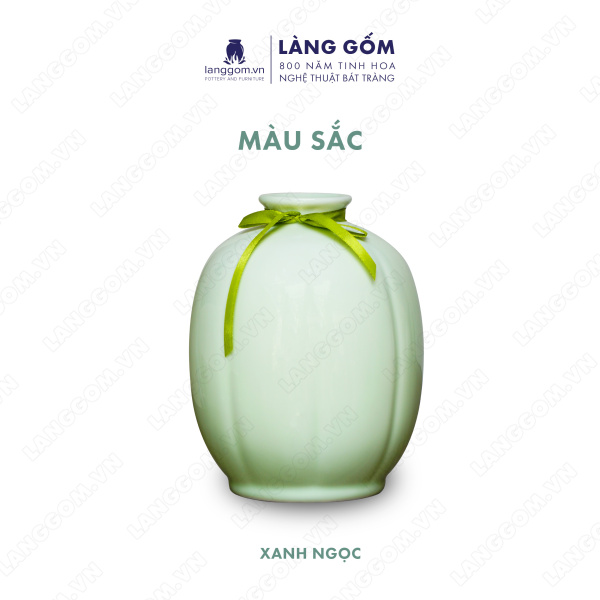 Lọ hoa Men ngọc quả dưa bé
