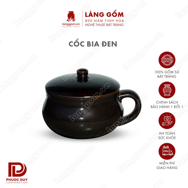 Cốc bia có quai men hỏa biến