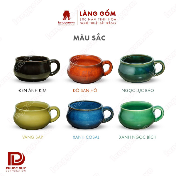 Cốc bia có quai men hỏa biến