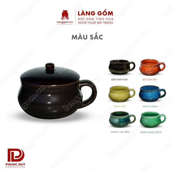 Cốc bia có quai men hỏa biến