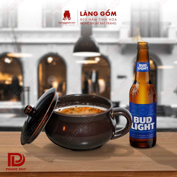 Cốc bia có quai men hỏa biến