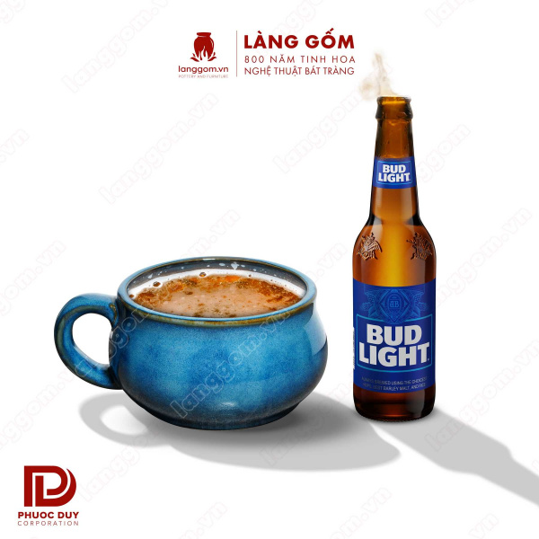 Cốc bia có quai men hỏa biến